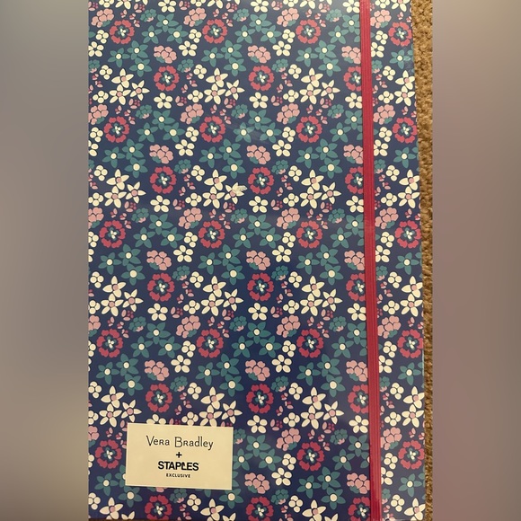 Vera Bradley File Folio Bloom Berry - 22 X 9.25 File Folder 9 Accordion Pockets - Picture 7 of 13